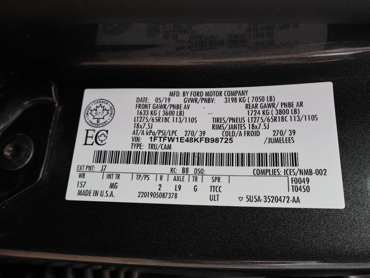 2019 Ford F-150 XTR CREW 4WD CERTIFIED *ACCIDENT FREE*FORD MAINTAIN* CAMERA BLUETOOTH CRUISE ALLOYS - Photo #38