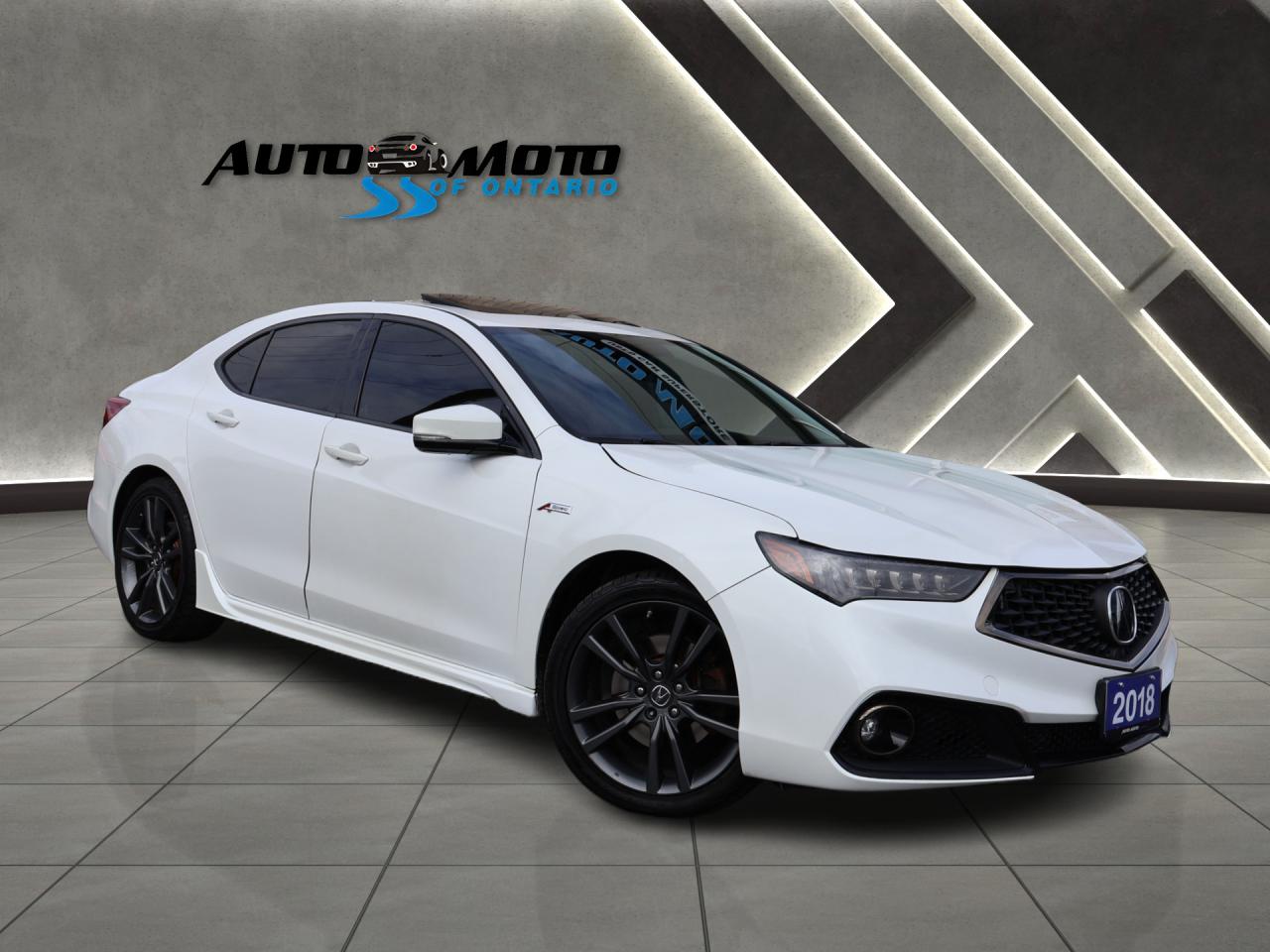 Used 2018 Acura TLX TECH A-Spec AWD CERTIFIED *ACURA MAINTAIN* CAMERA NAV BLUETOOTH LEATHER HEATED SEATS SUNROOF CRUISE ALLOYS for sale in Burlington, ON