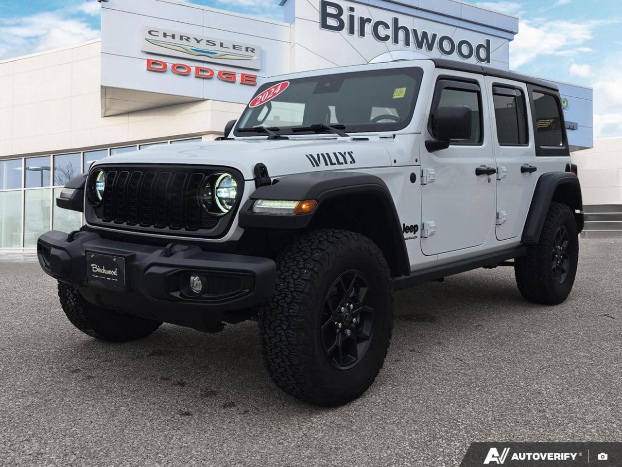 Used 2024 Jeep Wrangler Willys | Local | One Owner | Remote Start | Alpine Audio | for sale in Winnipeg, MB