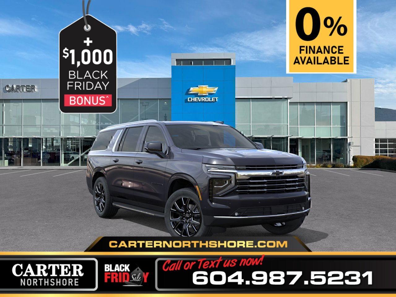 New 2025 Chevrolet Suburban 1LT 4WD | Alum Wheels/Bose Spkrs/Trailer Pkg for sale in North Vancouver, BC