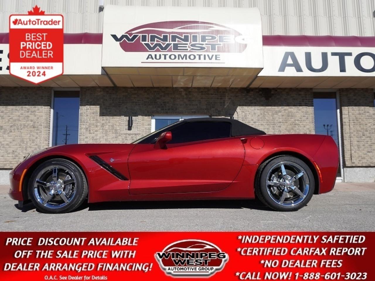 Used 2015 Chevrolet Corvette STINGRAY CONVERTIBLE 3LT RARE, CLEAN & STUNNING! for sale in Headingley, MB
