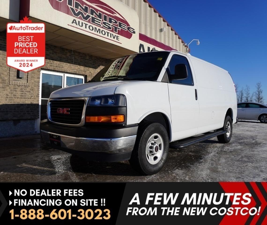*** Dealer arranged financing on site! Quick, Simple,  no calls or waiting on bank appointments required!! Drive away today ***   NO ADMINISTRATION FEES!!

2023 GMC SAVANA 2500 CARGO VAN 135 WB LOW KMS, CLEAN, READY FOR WORK! 

WOW  CHECK OUT THIS LIKE-NEW COMMERCIAL VAN! ONLY 30,000 KMS AND BUILT TO WORK HARD EVERY DAY! This 2023 GMC Savana 2500 Cargo Van is the go-to choice for trades, delivery, and service businesses needing reliability, hauling power, and serious durability. Strong, simple, and professional  this van is a proven performer!

Powertrain & Capability:

Powered by the reliable and Fuel efficient 4.3L V6 Direct Injection Engine with Variable Valve Timing and 8-Speed Automatic Transmission with Tow/Haul Mode, this van delivers great torque, smooth performance, and efficiency. Backed by a heavy-duty full ladder frame, StabiliTrak electronic stability control, and Hill Start Assist, its engineered for tough work in all conditions.

Exterior Highlights:

-Finished in Summit White for a clean, professional look
-Chrome Appearance Package for added style
-16 steel wheels with LT245/75R16E tires
-Heated, power-adjustable black mirrors with manual fold
-Solar Ray tinted glass for comfort and security
-Swing-out 60/40 side cargo doors and rear glass doors for easy access

Interior Comfort & Functionality:

-Black cloth bucket seats with storage console
-Air conditioning and power windows/locks
-Tilt steering wheel & cruise control (Driver Convenience Package)
-Rear Vision Camera for added safety AM/FM MP3 stereo with digital display and clock
-120V outlet + dual 12V power outlets for job site tools and devices
-Cargo tie-down D-rings for secure loads
-Driver Information Centre with trip odometer, voltmeter, oil life, and tire pressure monitoring

Built for Work:

-GVWR: 8,600 lbs (3,901 kg)
-Engine block heater for Canadian winters
-Rear floor covering delete for customizable upfit or easy cleaning
-Head board Cargo/cab divider already installed
-Factory wiring provisions for odometer security
-Wood lined cargo area
-Extra key set included

With its low mileage, clean condition, and well-equipped build, this 2023 Savana 2500 offers a fantastic value for your business fleet, contractor setup, or delivery operation. Ready to hit the road and start earning right away  no waiting, no compromise!

Dont miss out  clean low-km commercial vans like this are hard to find! Come see it today and experience why the GMC Savana remains one of Canadas top choices for dependability and performance in a work van.


Comes with a Manitoba Safety Certification, and we have many Extended Powertrain warrantys available on your vehicle purchase up to 10-year coverage (on eligible vehicles see dealer for details). Financing on site with Zero down financing OAC. Trades accepted. View at Winnipeg West Automotive Group, 5195 Portage Ave. (only a couple of minutes past the new Costco) Dealer permit # 6007, Call now 1(888) 601-3023. This Car is located in Winnipeg Manitoba,  however we can have it shipped anywhere in North America relatively inexpensively.