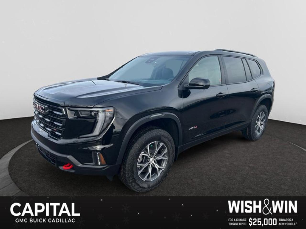 This 2026 GMC Acadia in Ebony Twilight Metallic is equipped with AWD and Gas 2.5L/ engine.Check out this vehicles pictures, features, options and specs, and let us know if you have any questions. Helping find the perfect vehicle FOR YOU is our only priority.P.S...Sometimes texting is easier. Text (or call) 306-801-9090 for fast answers at your fingertips!Dealer License #914248Disclaimer: All prices are plus taxes & fees. See dealer for Details. Dealer Permit # 914248 See dealer for Details.