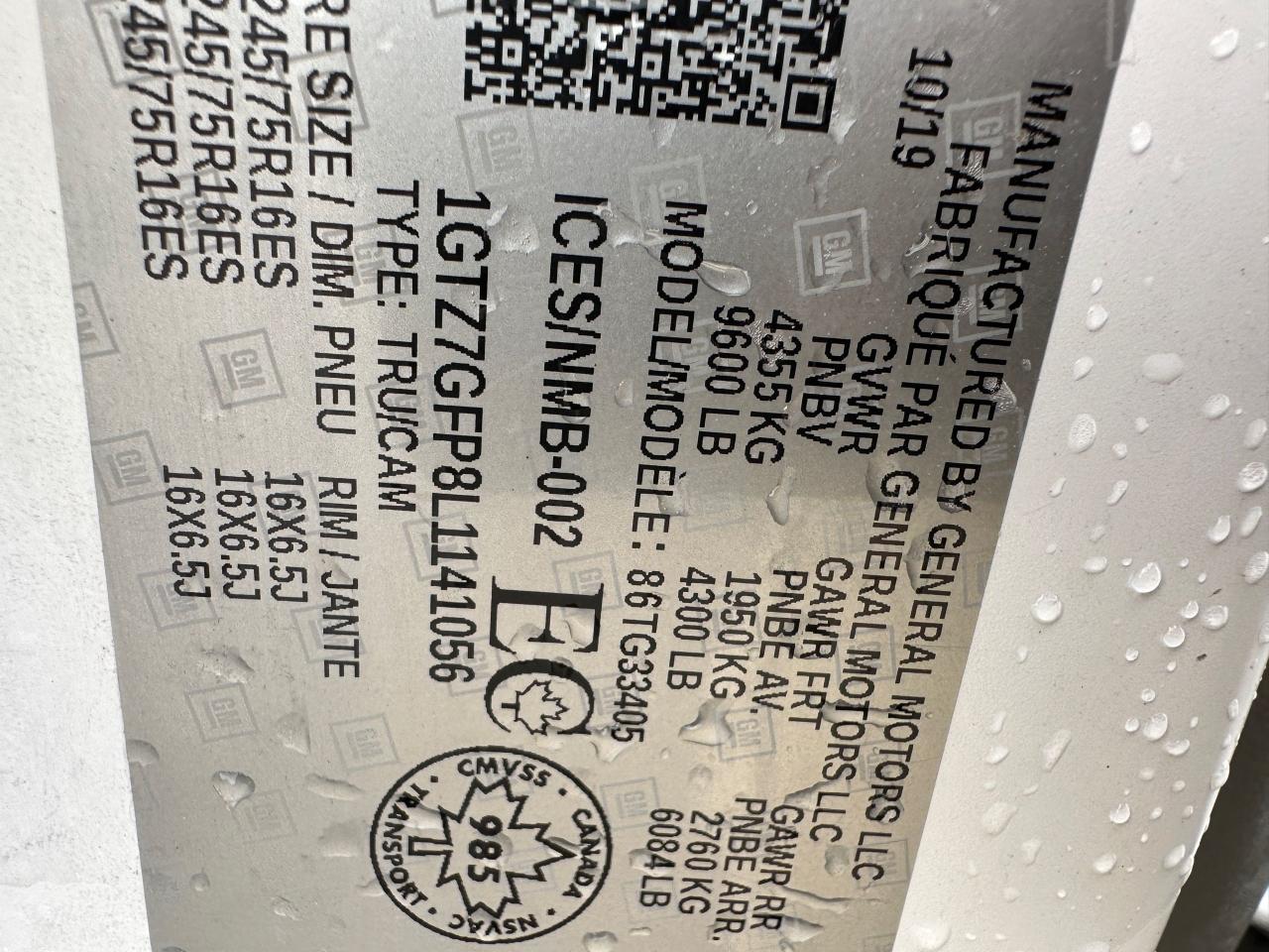 2020 GMC Savana Cargo Van 2500, V6, ONLY 65KMS, CERTIFIED - Photo #19