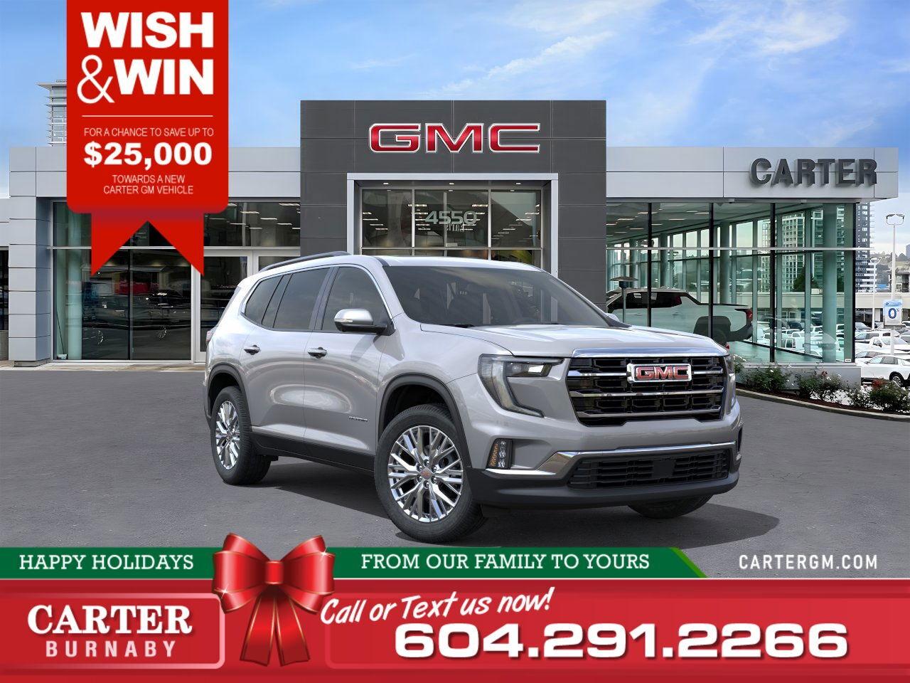New 2026 GMC Acadia ELEVATION AWD | WISH & WIN - SAVE UP TO $25,000! for sale in Burnaby, BC