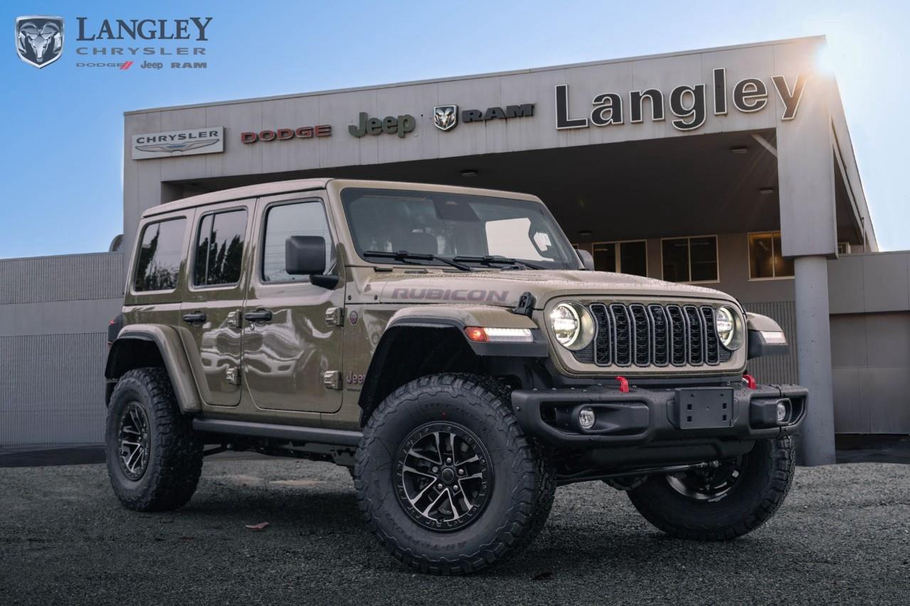 <p><strong>2026 Jeep Wrangler Rubicon 4 Door 4x4</strong> The ultimate four-door off-road specialist, equipped with the specialized hardware and all-terrain features to conquer the most challenging trails (Trail Rated®). </p><p></p><ul><li><p><strong>Standard Engine:</strong> 3.6L Pentastar V6 </p><p></p></li><li><p><strong>Horsepower:</strong> 285 hp @ 6,400 rpm </p><p></p></li><li><p><strong>Torque:</strong> 260 lb-ft @ 4,800 rpm </p><p></p></li><li><p><strong>Max Towing:</strong> 3,500 lbs (for all four-door models)</p></li><li><p><strong>Rubicon Features:</strong> Rock-Trac® Full-Time 4x4 System, Tru-Lok® electronic locking differentials, electronic sway bar disconnect, and 33-inch all-terrain tires </p><p></p></li></ul><p>Come book a test drive at Langley Chrysler, conveniently located in Langley, British Columbia.</p>

<p>*All prices are net of all manufacturer incentives and/or rebates and are subject to change by the manufacturer without notice. All prices plus applicable taxes, applicable environmental recovery charges, documentation of $599 and full tank of fuel surcharge of $76 if a full tank is chosen.<br />Other items available that are not included in the above price:<br />Tire & Rim Protection and Key fob insurance starting from $599<br />Service contracts (extended warranties) for up to 7 years and 200,000 kms starting from $599<br />Custom vehicle accessory packages, mudflaps and deflectors, tire and rim packages, lift kits, exhaust kits and tonneau covers, canopies and much more that can be added to your payment at time of purchase<br />Undercoating, rust modules, and full protection packages starting from $199<br />Flexible life, disability and critical illness insurances to protect portions of or the entire length of vehicle loan?im?im<br />Financing Fee of $500 when applicable<br />Prices shown are determined using the largest available rebates and incentives and may not qualify for special APR finance offers. See dealer for details. This is a limited time offer.</p>