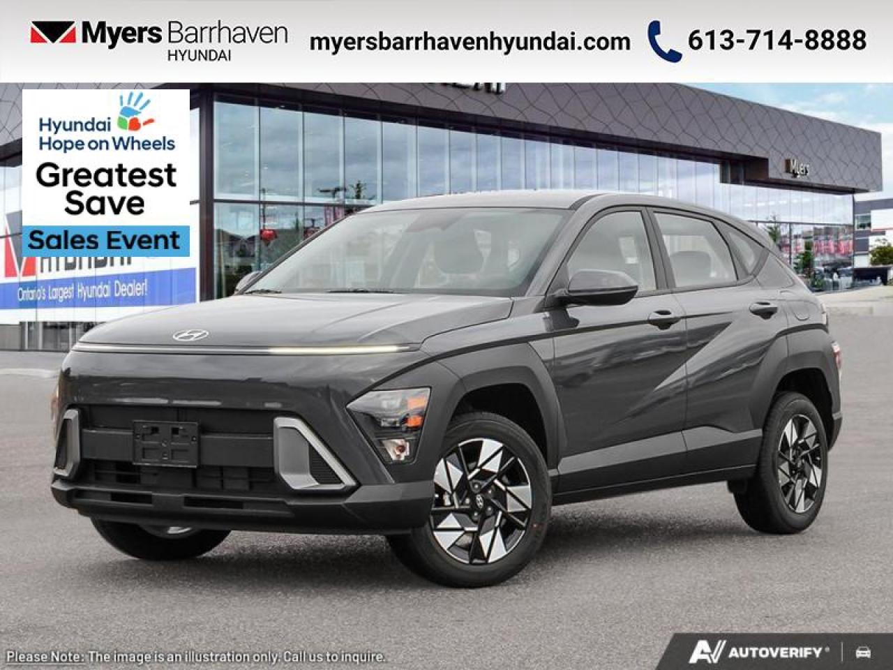 <br> <br>  This high tech SUV is compatible with pretty much anything, even adventure. <br> <br>With more versatility than its tiny stature lets on, this Kona is ready to prove that big things can come in small packages. With an incredibly long feature list, this Kona is incredibly safe and comfortable, compatible with just about anything, and ready for lifes next big adventure. For distilled perfection in the busy crossover SUV segment, this Kona is the obvious choice.<br> <br> This ecotronic grey coupe  has an automatic transmission.<br> <br> Our Konas trim level is Preferred FWD. This compact SUV combines modern design with advanced comfort, technology, and safety. The exterior showcases a sleek black grille and body-colored accents for a refined yet sporty appearance. Inside, the cabin offers heated front seats, a large 12.3-inch touchscreen with wireless Android Auto and Apple CarPlay, Bluetooth, and multiple USB-C outlets for seamless connectivity. Everyday convenience comes from push-button start, remote engine start, and smart device integration, while advanced safety features such as Blind Spot Collision Warning, Forward Collision Avoidance Assist, and Lane Keeping Assist provide added confidence on the road.<br><br> <br/> See dealer for details. <br> <br> o~o