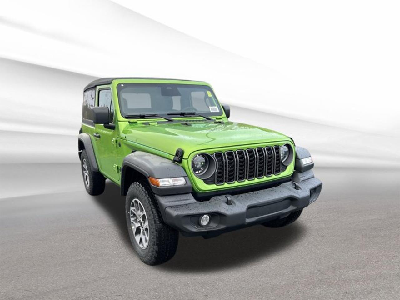 Experience legendary capability with the brand new 2026 Jeep Wrangler Sport S, now available at Steele Halifax Chrysler Dodge Jeep Ram FIAT. Finished in eye-catching Mojito green with a sleek black interior, this two-door SUV is engineered for adventure. The Wrangler Sport S pairs rugged 4-wheel drive with a responsive 2.0-litre Intercooled Turbo Premium Unleaded I-4 engine and smooth automatic transmission, making it the perfect companion for Halifaxs urban streets or Nova Scotias off-road trails.ADVANCED SAFETY FEATURESFour-wheel anti-lock disc brakes for secure stoppingAdvanced multistage front airbags for driver and passengerElectronic stability control for confident handlingTire pressure monitoring system for added peace of mindPERFORMANCE AND EFFICIENCY2.0 L turbocharged I-4 engine for robust powerAutomatic transmission for seamless gear changes4-wheel drive for superior traction in all conditionsEfficient fuel consumption for longer journeysCOMFORT AND CONVENIENCESpacious two-door configuration for easy accessAdjustable steering wheel for personalized comfortAmple headroom for driver and passengerUser-friendly climate controls for year-round comfortTECHNOLOGY AND CONNECTIVITYTouchscreen infotainment system for easy accessBluetooth connectivity for hands-free communicationMultiple USB ports for device chargingIntegrated audio system for entertainment on the goCARGO SPACEFlexible cargo area for gear and luggageRear seats fold for expanded storageWide-opening rear swing gate for easy loadingAmple space for outdoor equipment and essentialsWHAT OTHER OWNERS LIKELegendary off-road capability and versatilityDistinctive exterior colour options like MojitoIntuitive technology and infotainment featuresComfortable ride both on and off roadThis 2026 Jeep Wrangler Sport Ss VIN is: 1C4PJXAN6TW163753.