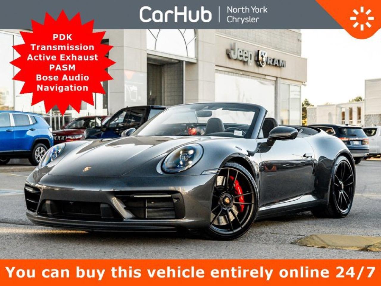 Used 2024 Porsche 911 Carrera 4 GTS Cabriolet PDK Active Exhaust PASM Bose Audio Navi for sale in Thornhill, ON