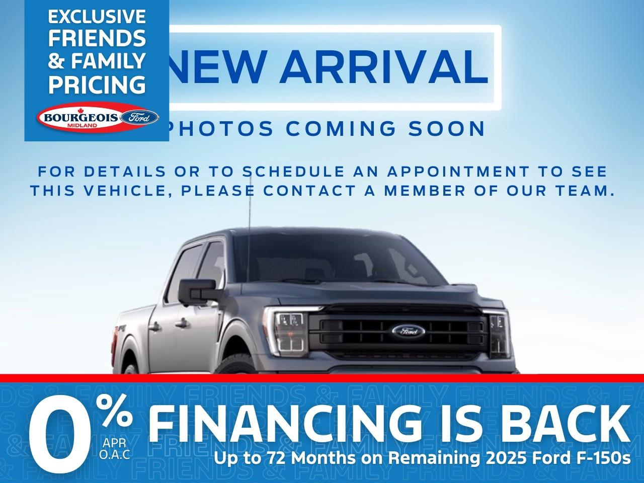 <p>The 2025 Ford F-150 XLT, presented in a striking blue color and equipped with an automatic 4×4 drivetrain, promises confident handling in diverse conditions. This New Truck stands ready to conquer the roads with its powerful 2.7L 6-cylinder engine, offering 325 RPM at 5000.</p> <p>With a robust and stylish exterior, the blue paint is sure to turn heads wherever you go. The spacious SuperCrew 5.5' Box design ensures both ample cargo space and passenger comfort, making it perfect for work or leisure. Inside, you'll appreciate features aimed at convenience and comfort, including air conditioning, power windows, and smart device integration, creating a pleasant driving environment.</p><p>This F-150 doesn't skimp on technology. Enjoy the seamless connectivity of a Bluetooth connection, satellite radio, and a Wi-Fi hotspot. Safety and driver assistance features such as a backup camera, brake assist, lane assist, parking sensors, and heated mirrors ensure a secure and stress-free drive.</p><p>Whether you're an adventurous spirit or need a reliable partner for your daily tasks, this Ford F-150 XLT is tailored for you. Don't hesitate to reach out to our dealership for more details and make this exceptional truck your own.</p> <p><span style=color:rgb( 58 , 80 , 95 )>The discount shown on vehicle represents the </span><u>Cash Purchase</u><span style=color:rgb( 58 , 80 , 95 )> discount and is inclusive of all non-stackable and stackable cash purchase discounts from Ford of Canada and Bourgeois Motors Ltd. and is offered in lieu of sub-vented lease or finance rates. To get details on current discounts applicable to this and other vehicles in our inventory for Lease and Finance customer, see a member of our team. All offers for lease or finance are On Approved Credit (OAC).While every effort is made to ensure the accuracy of discounts and programs, programs are subject to change without notice </span><span style=color:rgb( 119 , 119 , 119 )>and may not be accurate or completely current. While every reasonable effort is made to ensure the accuracy of this data, we are not responsible for any errors or omissions contained on these pages.</span></p> <p><strong>Why Choose the Bourgeois Auto Group?</strong></p><p>For 80 years, Bourgeois Auto Group has been delivering exceptional automotive experiences. Our factor trained teams work to ensure you receive the shopping experience you deserve; whether you're looking for a new or new-to-you vehicle.</p><p>Shop 24/7 with our online showroom and chat service, ensuring convenience every step of the way. No hidden fees, full disclosure, and every pre-owned vehicle comes with a Carfax® report for peace of mind.</p><p>We offer a wide selection of pre-owned vehicles, all competitively priced using real-time market data. Get the best deal on your purchase and trade-in with our free Live Market Analysis report.</p><p>Looking to sell your car? We buy any make or modelno purchase required. Our simple to use online trade valuation tool will provide you with a clear, transparent selling experience whether you buy our car or not.</p><p>Backed by hundreds dedicated employees across 4 convenient locations, were here to meet all your automotive needs. Visit us in Midland or Parry Sound and explore our inventory or schedule your next service today.</p> <p><strong>Financing Your Next Vehicle with Bourgeois Motors Ford in Midland:</strong></p><p>At Bourgeois Motors Ford, we make financing your next vehicle simple and stress-free! Our team works with trusted lenders to find flexible options tailored to your budget. Drive away with confidenceapply today!</p><p>Take advantage of our online pre-qualification tool, backed by Equifax and TD Bank to find the payment that works for you. Simply <a href=https://www.bourgeoismotors.com/free-credit-check/ rel=nofollow><strong>CLICK HERE</strong></a><strong> </strong>to use our secure online credit tool with no impact to your credit.</p>