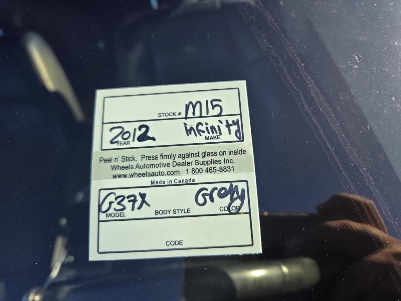 2012 Infiniti G37 X, SEDAN, AWD, AUTO, RUNS WELL, AS IS SPECIAL - Photo #14