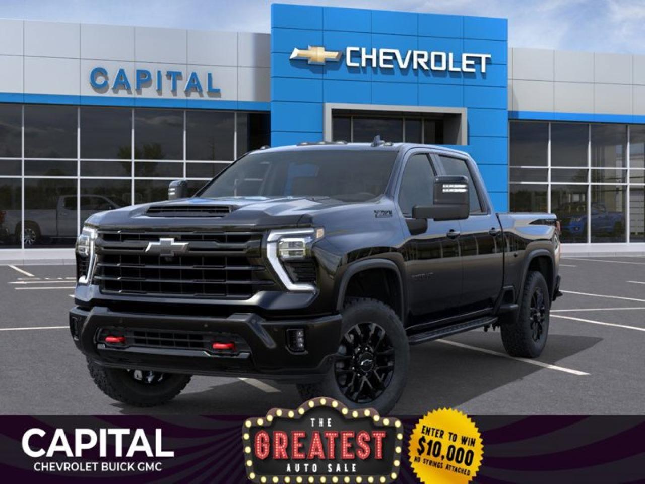 This Chevrolet Silverado 2500HD delivers a Turbocharged Diesel V8 6.6L/ engine powering this Automatic transmission. Z71 OFF-ROAD PACKAGE includes (Z71) Off-Road suspension with off-road tuned twin tube Rancho shocks, (JHD) Hill Descent Control and (NZZ) skid plates (transfer case and oil pan), TRANSMISSION, 10-SPEED AUTOMATIC, TECHNOLOGY PACKAGE includes (DRZ) Rear Camera Mirror and (UV6) Multicolour 15 Diagonal Head-Up Display.*This Chevrolet Silverado 2500HD Comes Equipped with These Options *LTZ PLUS PACKAGE includes (PCZ) LTZ Convenience Package and (PQB) Safety Package, LTZ CONVENIENCE PACKAGE II includes (A48) Rear sliding power window, (UG1) Universal Home Remote, (KA6) Rear Heated Outboard seats and (KSG) Adaptive Cruise Control. , LTZ PREFERRED EQUIPMENT GROUP includes standard equipment, LPO, OFF-ROAD HIGH CLEARANCE STEPS (dealer-installed), LPO, HARD FOLDING TRUCK BED COVER BY REALTRUCK ADVANTAGE (dealer-installed), LPO, ALL-WEATHER FLOOR LINERS 1st and 2nd rows, (includes Z71 logo on front mats), LAMPS, SMOKED AMBER ROOF MARKER, (LED), HIGH IDLE SWITCH, GVWR, 11,300 LBS. (5126 KG), ENGINE, DURAMAX 6.6L TURBO-DIESEL V8 B20-Diesel compatible, (470 hp [350.5 kW] @ 2800 rpm, 975 lb-ft of torque [1322 Nm] @ 1600 rpm).* Visit Us Today *A short visit to Capital Chevrolet Buick GMC Inc. located at 13103 Lake Fraser Drive SE, Calgary, AB T2J 3H5 can get you a reliable Silverado 2500HD today!