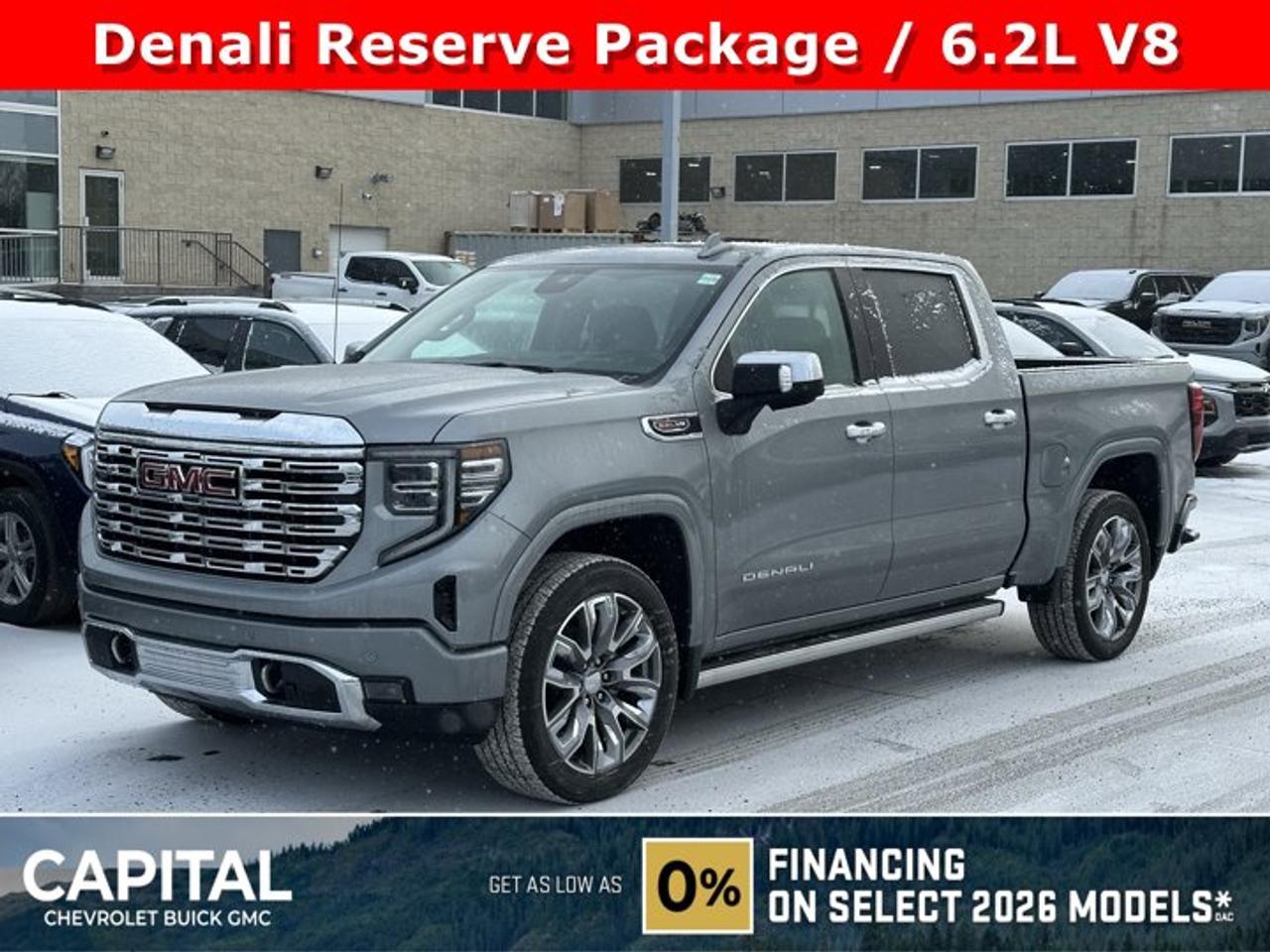 This GMC Sierra 1500 delivers a Gas V8 6.2L/376 engine powering this Automatic transmission. TRANSMISSION, 10-SPEED AUTOMATIC WITH ELECTRONIC PRECISION SHIFT, ELECTRONICALLY CONTROLLED with overdrive, and tow/haul mode and steering column paddle shifters. Includes Cruise Grade Braking and Powertrain Grade Braking (STD), REAR AXLE, 3.23 RATIO, PREMIUM FLOOR LINERS WITH REMOVABLE CARPET INSERT, FRONT.* This GMC Sierra 1500 Features the Following Options *DENALI RESERVE PACKAGE includes (CWM) Technology Package, (CF5) sunroof, (BRS) GMC MultiPro Power Steps and (SH0) 22 Painted Aluminum Wheel with Machining and Bright Chrome Inserts , LPO, WHEEL LOCKS, SET OF 4 (dealer-installed), LPO, BODY COLOUR WHEEL ARCH MOULDINGS (dealer-installed), GVWR, 7100 LBS. (3221 KG) (STD), ENGINE, 6.2L ECOTEC3 V8 (420 hp [313 kW] @ 5600 rpm, 460 lb-ft of torque [624 Nm] @ 4100 rpm); featuring Dynamic Fuel Management, ENGINE BLOCK HEATER, DENALI PREFERRED EQUIPMENT GROUP Includes Standard Equipment, ACTIVE EXHAUST, DUAL, SPORT-MODE ENABLED, 3 YEARS SIRIUSXM, Wireless, Apple CarPlay / Wireless Android Auto.* Visit Us Today *For a must-own GMC Sierra 1500 come see us at Capital Chevrolet Buick GMC Inc., 13103 Lake Fraser Drive SE, Calgary, AB T2J 3H5. Just minutes away!
