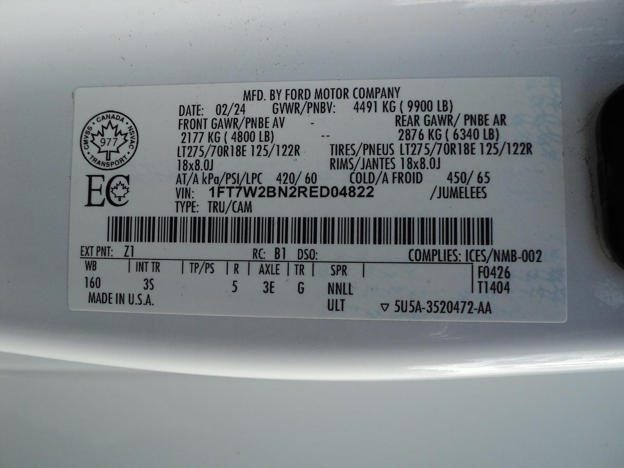 2024 Ford SUPER DUTY F-250 SRW XLT CrewCab 4WD 7.3L8cylGas  6.75' Box - Photo #38