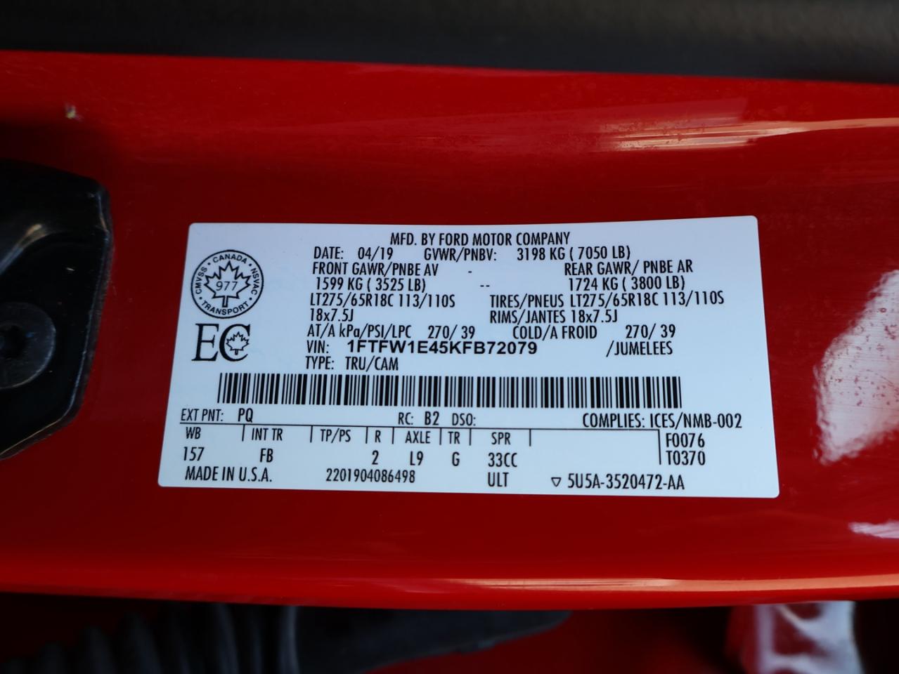 2019 Ford F-150 SPORT 4WD CERTIFIED *ACCIDENT FREE* CAMERA BLUETOOTH LEATHER HEATED P.SENSORS CRUISE ALLOYS - Photo #38