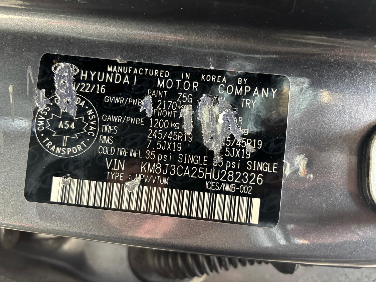 2017 Hyundai Tucson AWD 4DR 1.6L SE Photo