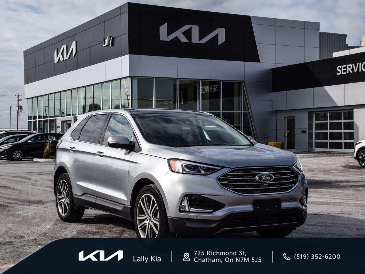 Used 2022 Ford Edge Titanium New Arrival | Low KMs | Clean CarFax | Leather | Roof | Nav for sale in Chatham, ON