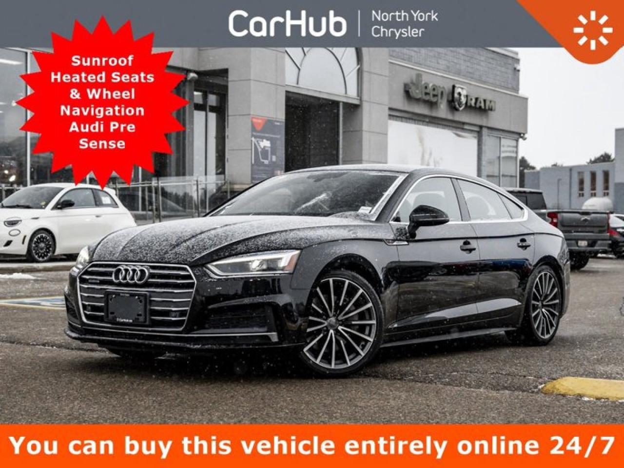 2018 Audi A5 Sportback Progressiv Sunroof Heated Seats & Wheel Navi Audi Pre Sense Photo0