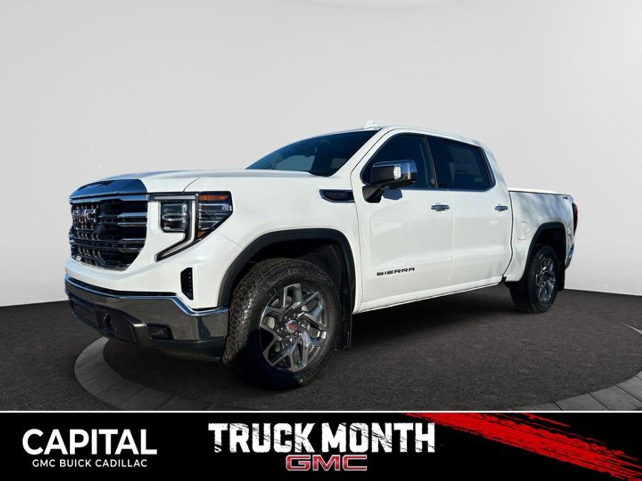 This 2026 GMC Sierra 1500 in Glacier White Tricoat is equipped with 4WD and Gas V8 5.3L/325 engine.The Next Generation Sierra redefines what it means to drive a pickup. The redesigned for 2019 Sierra 1500 boasts all-new proportions with a larger cargo box and cabin. It also shaves weight over the 2018 model through the use of a lighter boxed steel frame and extensive use of aluminum in the hood, tailgate, and doors.To help improve the hitching and towing experience, the available ProGrade Trailering System combines intelligent technologies to offer an in-vehicle Trailering App, a companion to trailering features in the myGMC app and multiple high-definition camera views.GMC has altered the pickup landscape with groundbreaking innovation that includes features such as available Rear Camera Mirror and available Multicolour Heads-Up Display that puts key vehicle information low on the windshield. Innovative safety features such as HD Surround Vision and Lane Change Alert with Side Blind Zone alert will also help you feel confident and in control in the Next Generation Seirra.Key features of the Sierra SLE and SLT include: Available GMC MultiPro Tailgate, Available Premium heated leather-appointed driver and front passenger seating, High -intensity LED headlamps, and Available ProGrade Trailering System.Check out this vehicles pictures, features, options and specs, and let us know if you have any questions. Helping find the perfect vehicle FOR YOU is our only priority.P.S...Sometimes texting is easier. Text (or call) 306-801-9090 for fast answers at your fingertips!Dealer License #914248Disclaimer: All prices are plus taxes & fees. See dealer for Details. Dealer Permit # 914248 See dealer for Details.