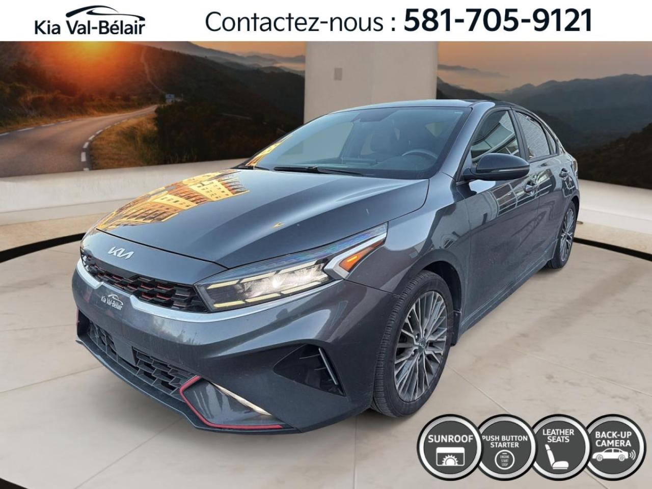 Used 2023 Kia Forte GT-LINE *CUIR *TOIT *GPS *CAMERA *CARPLAY *SIEGES VENTILES for sale in Québec, QC