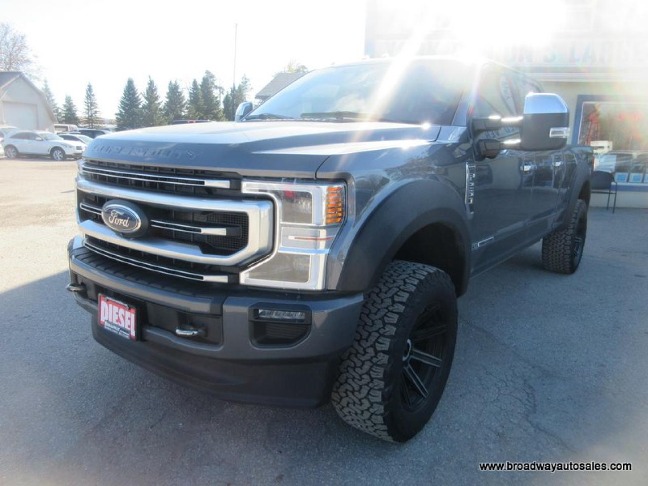 Used 2022 Ford F-250 3/4 TON PLATINUM-VERSION 5 PASSENGER 6.7L - DIESEL.. 4X4.. CREW-CAB.. 6.6-BOX.. NAVIGATION.. LEATHER.. HEATED/AC SEATS.. POWER MIRRORS.. for sale in Bradford, ON