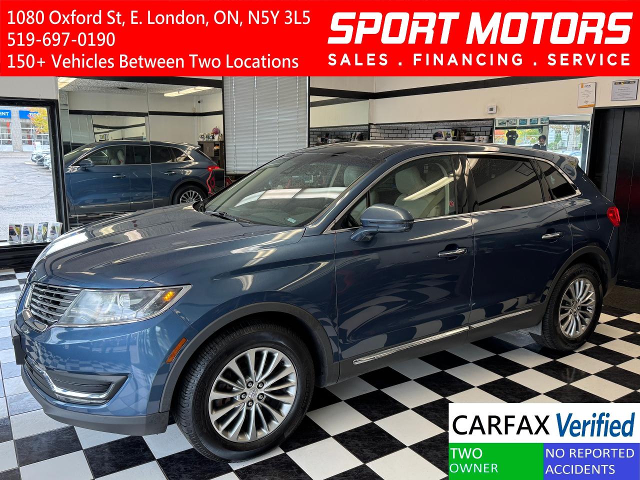 2018 Lincoln MKX AWD Select+Roof+Camera+GPS+CLEAN CARFAX Photo0