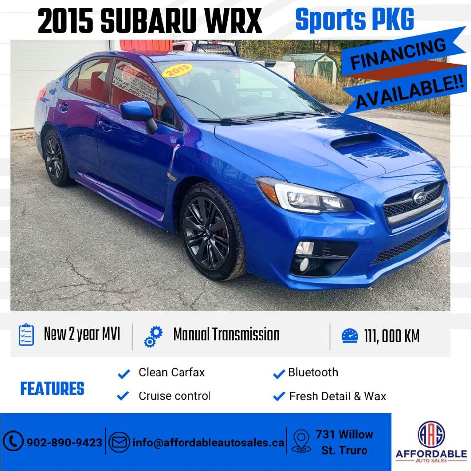 2015 Subaru WRX 4dr Sdn Man w/Sport Pkg