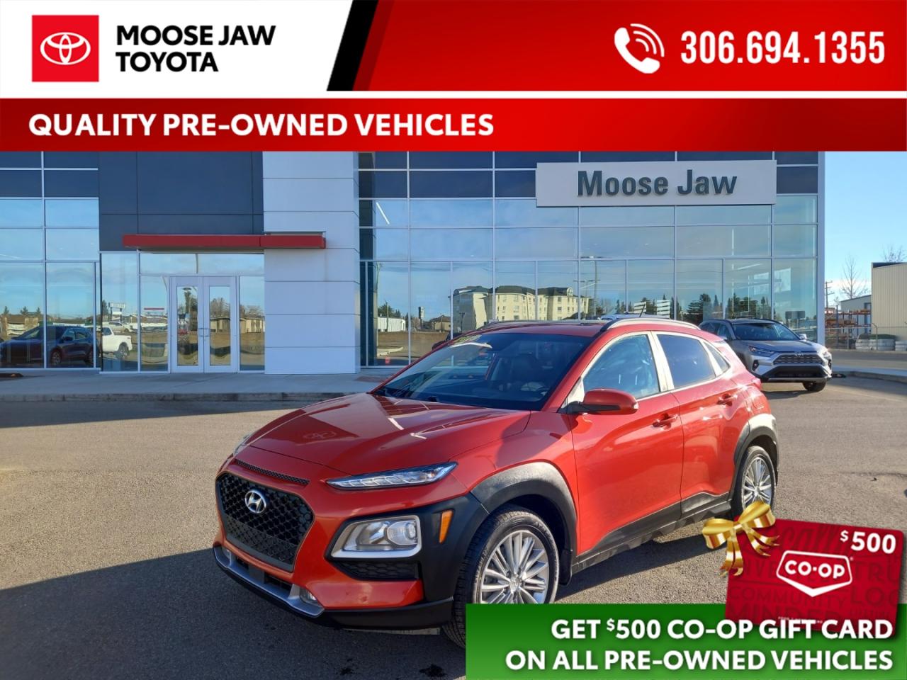 Used 2019 Hyundai KONA 2.0L Preferred Compact, capable, and efficient. The Kona AWD Preferred delivers all-weather confidence, modern tech, and great value in a fun-to-drive SUV. for sale in Moose Jaw, SK