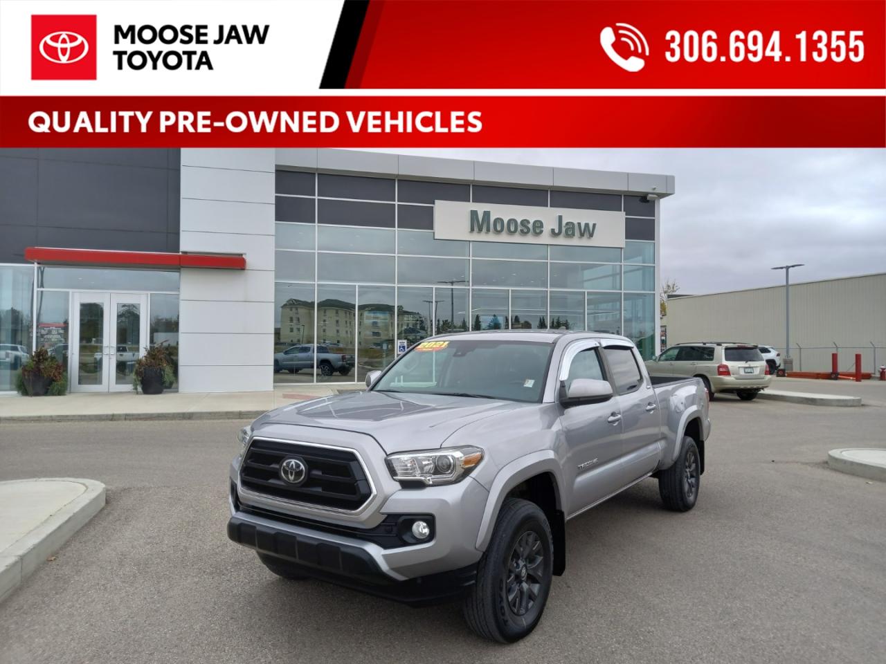 Used 2021 Toyota Tacoma Low mileage and ready for adventure! This Tacoma SR5 offers dependable 4x4 performance, rugged capability, and Toyota’s legendary reliability. for sale in Moose Jaw, SK