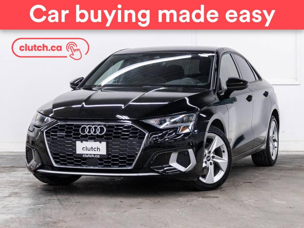 Used 2022 Audi A3 40 Komfort AWD w/Apple CarPlay & Android Auto, Heated Front Seats, Backup Cam for sale in Toronto, ON