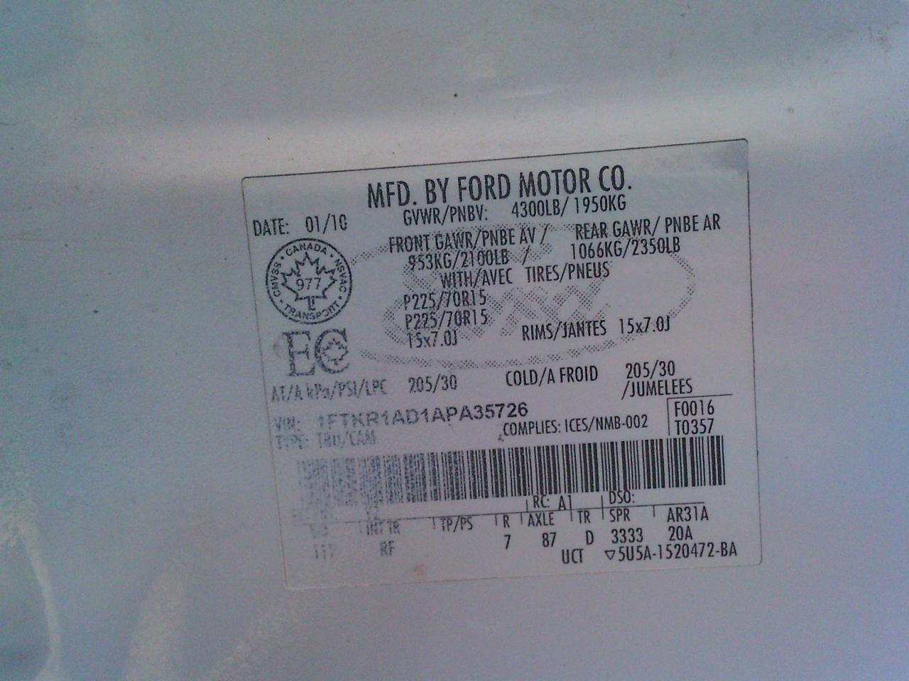 2010 Ford Ranger 2WD Reg Cab 112  XL - Photo #22