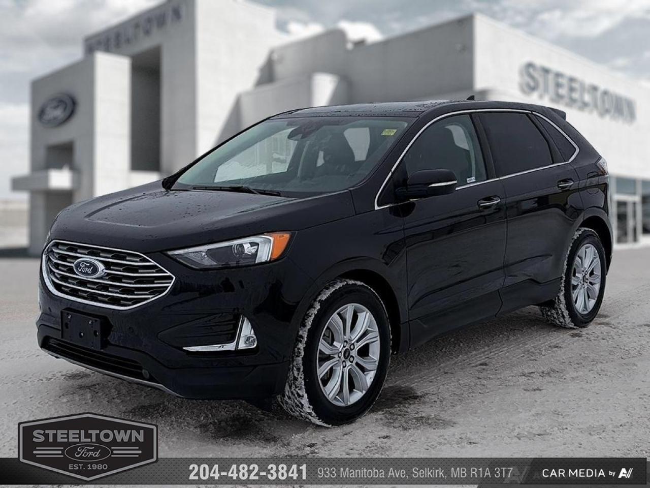 <b>Leather Seats,  Premium Audio,  Heated Seats,  Power Liftgate,  Apple CarPlay!</b><br> <br> We value your TIME, we wont waste it or your gas is on us!   We offer extended test drives and if you cant make it out to us we will come straight to you!<br><br><br> <br>With a great mix of efficiency and incredible performance, the Ford Edge is here to get you wherever you want to go. This 2024 Ford Edge is for sale today in Selkirk. <br> <br>With meticulous attention to detail and amazing style, the Ford Edge seamlessly integrates power, performance and handling with awesome technology to help you multitask your way through the challenges that life throws your way. Made for an active lifestyle and spontaneous getaways, the Ford Edge is as rough and tumble as you are. Push the boundaries and stay connected to the road with this sweet ride! This SUV has 52,323 km. Its Black in colour and is completely accident free based on the <a href=https://vhr.carfax.ca/?id=CyDHcZ/nmdDwiq4hDfIOu5Ec9G1VEY9f target=_blank>CARFAX Report</a>. It has an Automatic transmission and is powered by a 250HP 2.0L 4 Cylinder Engine. <br> <br> Our Edges trim level is Titanium. For a healthy dose of luxury and refinement, step up to this Titanium trim, lavishly appointed with premium heated leather seats with power adjustment and lumbar support, perimeter approach lights, a sonorous 12-speaker Bang & Olufsen audio system, and a numeric keypad for extra security. This trim also features a power liftgate for rear cargo access, a key fob with remote engine start and rear parking sensors, a 12-inch capacitive infotainment screen bundled with wireless Apple CarPlay and Android Auto, SiriusXM satellite radio, and 4G mobile hotspot internet connectivity. You and yours are assured of optimum road safety, with blind spot detection, rear cross traffic alert, pre-collision assist with automatic emergency braking, lane keeping assist, lane departure warning, forward collision alert, driver monitoring alert, and a rearview camera with an inbuilt washer. Also standard include proximity keyless entry, dual-zone climate control, 60-40 split front folding rear seats, LED headlights with automatic high beams, and even more. This vehicle has been upgraded with the following features: Leather Seats, Premium Audio, Heated Seats, Power Liftgate, Apple CarPlay, Android Auto, Remote Start.<br> To view the original window sticker for this vehicle view this <a href=http://www.windowsticker.forddirect.com/windowsticker.pdf?vin=2FMPK4K9XRBA91393 target=_blank>http://www.windowsticker.forddirect.com/windowsticker.pdf?vin=2FMPK4K9XRBA91393</a>. <br/><br> <br>To apply right now for financing use this link: <a href=http://www.steeltownford.com/?https://CreditOnline.dealertrack.ca/Web/Default.aspx?Token=bf62ebad-31a4-49e3-93be-9b163c26b54c&La target=_blank>http://www.steeltownford.com/?https://CreditOnline.dealertrack.ca/Web/Default.aspx?Token=bf62ebad-31a4-49e3-93be-9b163c26b54c&La</a><br><br> <br/><br>Family owned and operated in Selkirk for 35 Years.  <br>Steeltown Ford is located just 20 minutes North of the Perimeter Hwy, with an onsite banking center that offers free consultations. <br>Ask about our special dealer rates available through all major banks and credit unions.<br><br><br>Steeltown Ford Protect Plus includes:<br>- Life Time Tire Warranty <br>Cars cost less in Selkirk <br><br>Dealer Permit # 1039<br><br><br> Come by and check out our fleet of 100+ used cars and trucks and 140+ new cars and trucks for sale in Selkirk.  o~o