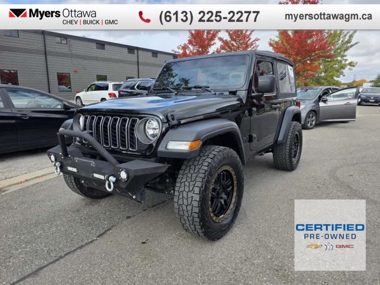Used 2025 Jeep Wrangler Sport  SPORT 2DR, UPGRADED WHEELS, BUMPER, MINT for sale in Ottawa, ON
