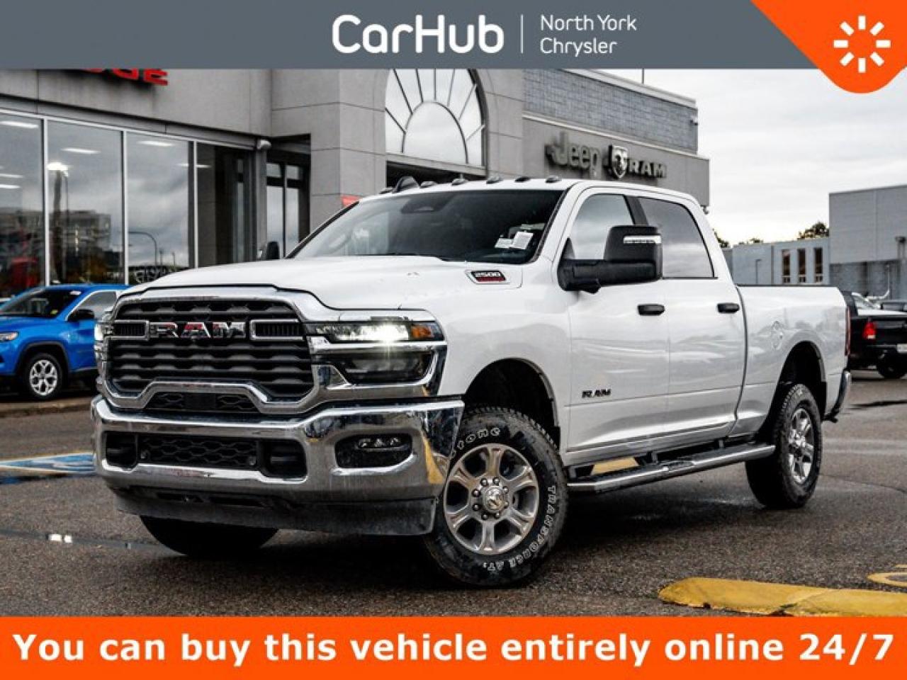 This Ram 2500 delivers a Regular Unleaded V-8 6.4 L/392 engine powering this Automatic transmission. WHEELS: 18 X 8 POLISHED ALUMINUM (STD), UPFITTER ELECTRONIC MODULE (VSIM), TRANSMISSION: 8-SPEED AUTOMATIC (STD).

 

This Ram 2500 Comes Equipped with These Options 
QUICK ORDER PACKAGE 2UZ -inc: Engine: 6.4L V8 HEMI HD, Transmission: 8-Speed Automatic , TRANSFER CASE SKID PLATE SHIELD, TIRES: LT275/70R18E OWL ON-/OFF-ROAD, REMOTE START SYSTEM, REAR WHEELHOUSE LINERS, REAR BACK-UP ALARM -inc: Provides external audible feedback (steady alternating beep) when vehicle is in reverse, The alarm can be turned off via the cluster display, It is not Parksense rear park assist, RADIO: UCONNECT 5 NAV W/12.0 DISPLAY, POWER 2-WAY DRIVER LUMBAR ADJUST, OFF-ROAD GROUP -inc: Tires: LT275/70R18E OWL On-/Off-Road, Transfer Case Skid Plate Shield, Front Performance-Tuned Shocks, Hill Descent Control, Rear Performance-Tuned Shocks, MOPAR FRONT & REAR ALL-WEATHER FLOOR MATS.

Drive Happy with CarHub
*** All-inclusive, upfront prices -- no haggling, negotiations, pressure, or games*** Purchase or lease a vehicle and receive a $1000 CarHub Rewards card for service.*** Purchase this vehicle fully online on CarHub websites 
Transparency Statement
Online prices and payments are for finance purchases -- please note there is a $850 finance/lease fee. Cash purchases for used vehicles have a $2,350 surcharge (the finance price + $2,350), however cash purchases for new vehicles only have tax and licensing extra -- no surcharge. NEW vehicles priced at over $100,000 including add-ons or accessories are subject to the additional federal luxury tax. While every effort is taken to avoid errors, technical or human error can occur, so please confirm vehicle features, options, materials, and other specs with your CarHub representative. This can easily be done by calling us or by visiting us at the dealership. CarHub used vehicles come standard with 1 key. If we receive more than one key from the previous owner, we include them with the vehicle. Additional keys may be purchased at the time of sale. Ask your Product Advisor for more details. Payments are only estimates derived from a standard term/rate on approved credit. Terms, rates and payments may vary. Prices, rates and payments are subject to change without notice. Please see our website for more details.