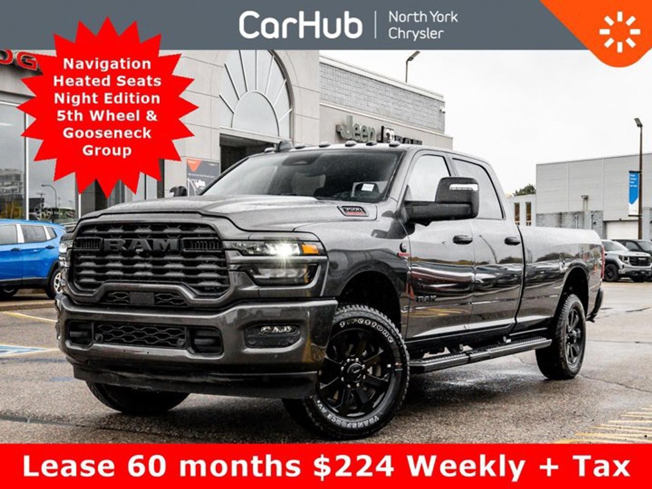 Under 200 km!

Lease 60 months $224 Weekly + Tax

Due On Delivery $5,523

This Ram 3500 delivers a Intercooled Turbo Diesel I-6 6.7 L/408 engine powering this Automatic transmission. WHEELS: 20 X 8 BLACK ALUMINUM, TRANSMISSION: 8-SPEED TORQUEFLITE AUTOMATIC, REMOTE START SYSTEM.

 

This Ram 3500 Features the Following Options 
QUICK ORDER PACKAGE 24Z -inc: Engine: 6.7L Cummins I-6 HO Turbo Diesel, Transmission: 8-Speed TorqueFlite Automatic , RADIO: UCONNECT 5 NAV W/12.0 DISPLAY, PAINTED FLAT WHEEL-TO-WHEEL SIDE STEPS, GVWR: 5,579 KG (12,300 LBS), GRANITE CRYSTAL METALLIC, ENGINE: 6.7L CUMMINS I-6 HO TURBO DIESEL -inc: Selective Catalytic Reduction (Urea), Dual 730-Amp Maintenance-Free Batteries, Cummins Turbo Diesel Badge, Heavy-Duty Engine Cooling, Supplemental Heater, 3.42 Axle Ratio, GVWR: 5,579 kg (12,300 lbs), MOPAR Winter Front Grille Cover, Current Generation Engine Controller, Diesel Exhaust Brake, Front Bumper Sight Shields, Capless Fuel-Filler, CLEARANCE LAMPS, BLIND-SPOT/CROSS-PATH -inc: LED Taillamps, Red Taillamp Bezels, BLACK, PREMIUM CLOTH FRONT BUCKET SEATS -inc: Bucket Seats, Fold-Flat Load Floor w/Storage, Power 8-Way Adjustable Driver Seat, Rear 60/40 Split-Folding Bench Seat, Front Seatback Map Pockets, Power 2-Way Driver Lumbar Adjust, Full-Length Upgraded Floor Console, 5TH WHEEL/GOOSENECK TOWING PREP GROUP.

Drive Happy with CarHub
*** All-inclusive, upfront prices -- no haggling, negotiations, pressure, or games*** Purchase or lease a vehicle and receive a $1000 CarHub Rewards card for service.*** Purchase this vehicle fully online on CarHub websites 
Transparency Statement
Online prices and payments are for finance purchases -- please note there is a $850 finance/lease fee. Cash purchases for used vehicles have a $2,350 surcharge (the finance price + $2,350), however cash purchases for new vehicles only have tax and licensing extra -- no surcharge. NEW vehicles priced at over $100,000 including add-ons or accessories are subject to the additional federal luxury tax. While every effort is taken to avoid errors, technical or human error can occur, so please confirm vehicle features, options, materials, and other specs with your CarHub representative. This can easily be done by calling us or by visiting us at the dealership. CarHub used vehicles come standard with 1 key. If we receive more than one key from the previous owner, we include them with the vehicle. Additional keys may be purchased at the time of sale. Ask your Product Advisor for more details. Payments are only estimates derived from a standard term/rate on approved credit. Terms, rates and payments may vary. Prices, rates and payments are subject to change without notice. Please see our website for more details.