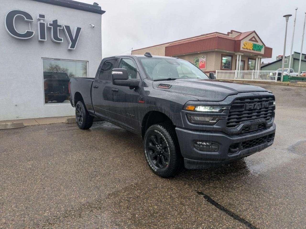 **Description:**The 2026 RAM 2500 Big Horn is a bold and dependable heavy-duty truck engineered for strength capability and comfort. Powered by a formidable Cummins 6.7L turbo diesel engine and featuring 4-wheel drive this pickup is built for serious towing and hauling. The Crew Cab design ensures generous interior space for both passengers and cargo making it a great fit for both work and family needs. The Big Horn trim adds refined touches to its rugged design delivering a premium feel without sacrificing durability.**Specifications:****Make:** RAM**Model Year:** 2026**Model:** 2500**Trim:** Big Horn**Body Class:** Pickup**Vehicle Type:** Truck**Drive Type:** 4WD/4-Wheel Drive/4x4**Brake System Type:** Hydraulic**Anti-lock Braking System (ABS):** Standard**Engine Manufacturer:** Cummins**Engine Configuration:** In-Line**Engine Number of Cylinders:** 6**Engine Displacement:** 6.7L**Fuel Type - Primary:** Diesel**Engine Brake Horsepower:** 430 hp**Turbo:** Yes**Cab Type:** Crew/Super Crew/Crew Max**Bed Type:** Short**Steering Location:** Left-Hand Drive (LHD)**Seat Belt Type:** Manual**Restraint System:** Active BeltsCity Chrysler holds a high standard of service &amp excellence for our customers. We are located on the northside of highway 3 of Medicine Hat. Servicing areas from Swift Current to Lethbridge Brooks &amp Taber. Our legacy is to make sure our customers feel right at home as well as taken care of in the highest priority. We are known for being down to earth super friendly and very knowledgeable. We provide excellent customer service and if you are tired of high-pressure sales then City Chrysler is for you. Check out our Google reviews because they tell our story. Then give us a call send us an email or stop by and let us get to work for you! Bankruptcies No credit Bad credit Slow credit Dont sweat it! Get preapproved today