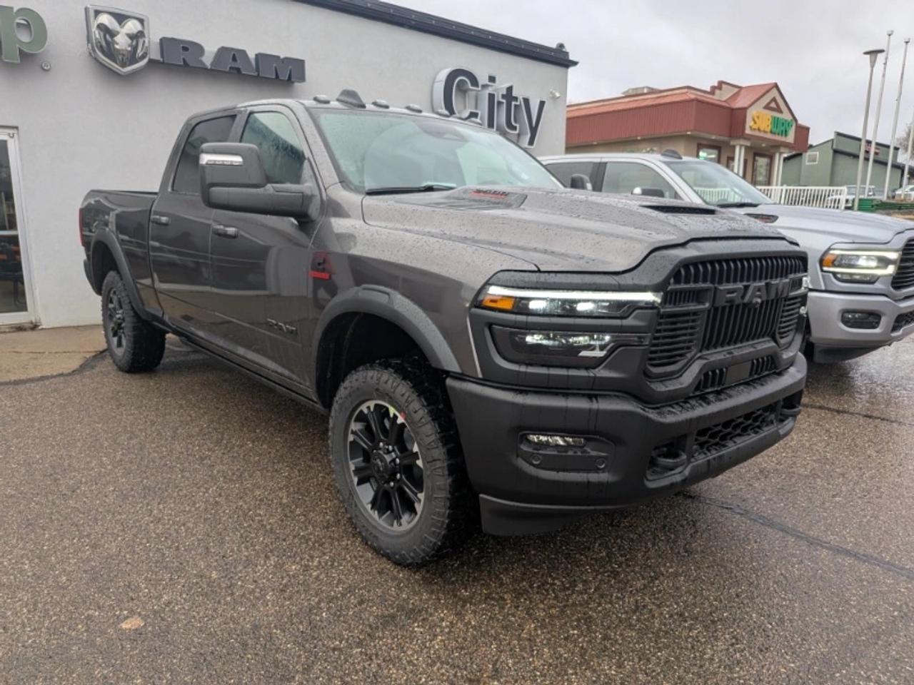 The 2026 RAM 2500 Power Wagon/Rebel is engineered for those who need off-road capability and heavy-duty strength in one package. Featuring a 6.7L Cummins turbo diesel engine paired with 4WD this truck excels in towing hauling and tackling rugged terrain. Its Crew Cab layout ensures roomy comfort for passengers while the aggressive Rebel styling sets it apart as a truck thats built to performand look good doing it.**Specifications:****Make:** RAM**Model Year:** 2026**Model:** 2500**Trim:** Power Wagon/Rebel**Body Class:** Pickup**Vehicle Type:** Truck**Drive Type:** 4WD/4-Wheel Drive/4x4**Brake System Type:** Hydraulic**Anti-lock Braking System (ABS):** Standard**Engine Manufacturer:** Cummins**Engine Configuration:** In-Line**Engine Number of Cylinders:** 6**Engine Displacement:** 6.7L**Fuel Type - Primary:** Diesel**Engine Brake Horsepower:** 430 hp**Turbo:** Yes**Cab Type:** Crew/Super Crew/Crew Max**Bed Type:** Short**Steering Location:** Left-Hand Drive (LHD)**Seat Belt Type:** Manual**Restraint System:** Active BeltsCity Chrysler holds a high standard of service &amp excellence for our customers. We are located on the northside of highway 3 of Medicine Hat. Servicing areas from Swift Current to Lethbridge Brooks &amp Taber. Our legacy is to make sure our customers feel right at home as well as taken care of in the highest priority. We are known for being down to earth super friendly and very knowledgeable. We provide excellent customer service and if you are tired of high-pressure sales then City Chrysler is for you. Check out our Google reviews because they tell our story. Then give us a call send us an email or stop by and let us get to work for you! Bankruptcies No credit Bad credit Slow credit Dont sweat it! Get preapproved today