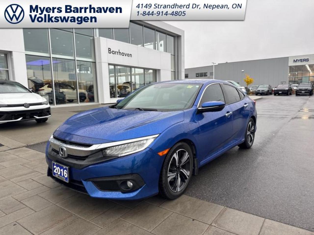 Used 2016 Honda Civic Sedan Touring  - Navigation -  Leather Seats for sale in Nepean, ON