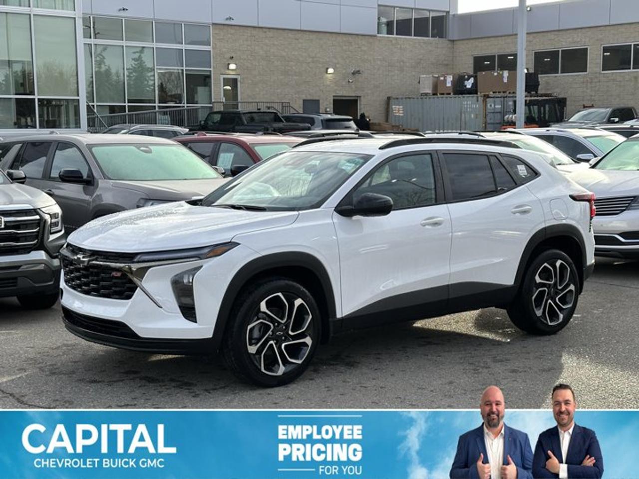 This Chevrolet Trax boasts a Turbocharged Gas 3-Cyl 1.2L/ engine powering this Automatic transmission. TRANSMISSION, 6-SPEED AUTOMATIC (STD), LPO, FRONT AND REAR SPLASH GUARDS, CUSTOM MOULDED, ENGINE, ECOTEC 1.2L TURBO DOHC DI WITH VARIABLE VALVE TIMING (VVT) (137 hp [102 kW] @ 5000 rpm, 162 lb-ft of torque [219 N-m] @ 2500 rpm) (STD).*This Chevrolet Trax Comes Equipped with These Options *ENGINE BLOCK HEATER, 2RS PREFERRED EQUIPMENT GROUP Includes Standard Equipment, Wireless Apple CarPlay/Wireless Android Auto, Wipers, front intermittent, variable speed, Wiper, rear, intermittent, Windows, power rear, express down, Window, power, front passenger with express down, Window, power, driver with express down, Wi-Fi Hotspot capable (Terms and limitations apply. See onstar.ca or dealer for details.), Wheels, 19 (48.3 cm) Black-painted machined aluminum.* Visit Us Today *Test drive this must-see, must-drive, must-own beauty today at Capital Chevrolet Buick GMC Inc., 13103 Lake Fraser Drive SE, Calgary, AB T2J 3H5.