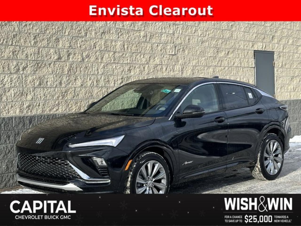 This Buick Envista delivers a Gas 1.2L/ engine powering this Automatic transmission. TRANSMISSION, 6-SPEED AUTOMATIC (STD), LPO, CARGO LINER, LPO, ALL-WEATHER FLOOR LINERS.* This Buick Envista Features the Following Options *ENGINE, ECOTEC 1.2L TURBO (GM-estimated 137 hp [102 kW] @ 5000 rpm, 162 lb-ft of torque [219 Nm] @ 2500-4000 rpm) (STD), ENGINE BLOCK HEATER, AVENIR PREFERRED EQUIPMENT GROUP includes standard equipment, Wireless Charging, Wireless Apple CarPlay/Wireless Android Auto, Windows, power, rear with Express-Down, Window, power, front passenger with Express-Down, Window, power, driver with Express-Down, Wi-Fi Hotspot capable (Terms and limitations apply. See onstar.ca or dealer for details.), Wheels, 19 (48.3 cm) Avenir Premium Pearl Nickel aluminum.* Visit Us Today *Come in for a quick visit at Capital Chevrolet Buick GMC Inc., 13103 Lake Fraser Drive SE, Calgary, AB T2J 3H5 to claim your Buick Envista!