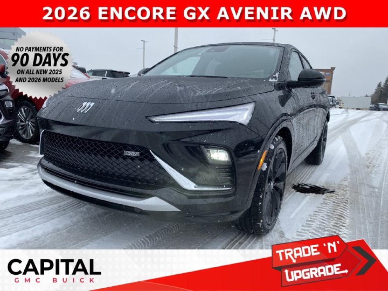 This 2026 ENCORE GX AVENIR is the definition of a luxury AWD SUV. With options like Avenir Technology & Convenience Packages, MASSIVE 11 diagonal HD color touchscreen, 360 Cam, Adaptive Cruise Control, Heated Seats, Heated Steering, Power Panoramic Sunroof, Rear Streaming Mirror, Back-Up Camera, Driver Confidence Package (All the safety features) and so much more... CALL NOWAsk for the Internet Department for more information or book your test drive today! Text 825-445-0521 for fast answers at your fingertips!AMVIC Licensed Dealer - Licence Number B1044900Disclaimer: All prices are plus taxes and include all cash credits and loyalties. See dealer for details. AMVIC Licensed Dealer # B1044900