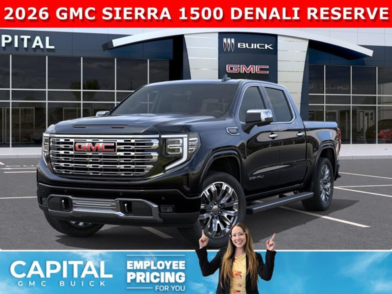 Check out this FULLY LOADED 2026 Sierra 1500 Crew Cab Denali with the RESERVE PACKAGE and the POWERFUL 6.2L V8 ENGINE. Equipped with a ton of options like Heated and Cooled Seats, Heated Steering, Body Color Arch Moldings, 360 CAM, Rear Streaming Camera Mirror, Heads-up Display, 22 Inch Wheels, Heated Rear Seats, Massive Touchscreen, Power Assist Steps, and so much more... CALL NOWAsk for the Internet Department for more information or book your test drive today! Text 507-585-4395 for fast answers at your fingertips!AMVIC Licensed Dealer - Licence Number B1044900