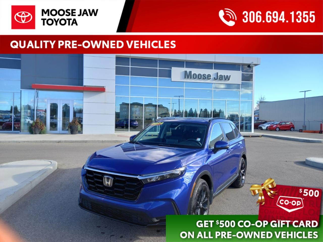 Used 2024 Honda CR-V Stylish, capable, and efficient. The 2024 CR-V Sport AWD adds bold design, confident all-wheel drive, and Honda’s proven reliability for every road ahead. for sale in Moose Jaw, SK