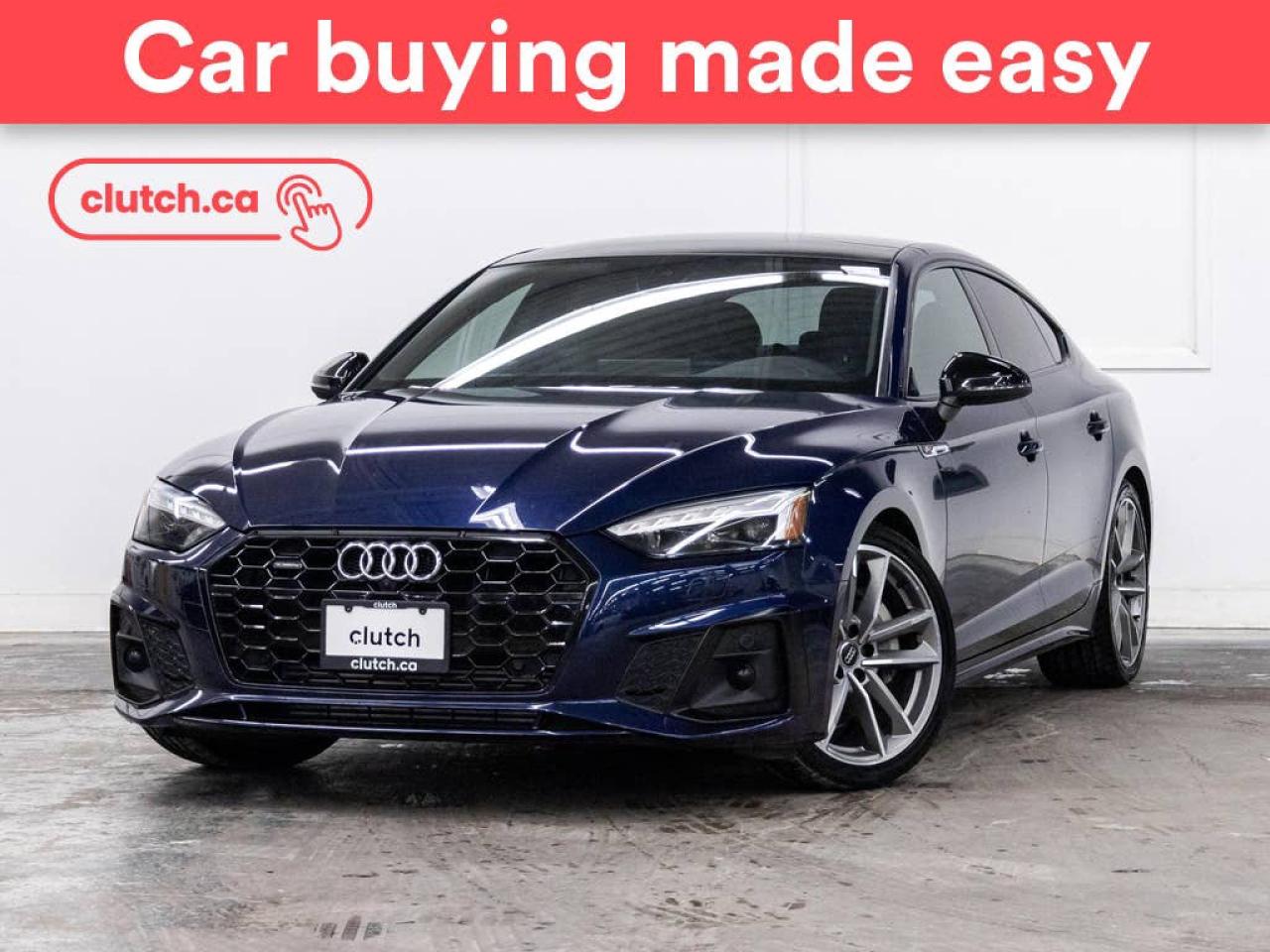 Used 2020 Audi A5 Sportback Technik w/ Apple CarPlay & Android Auto, Sunroof, Nav for sale in Toronto, ON