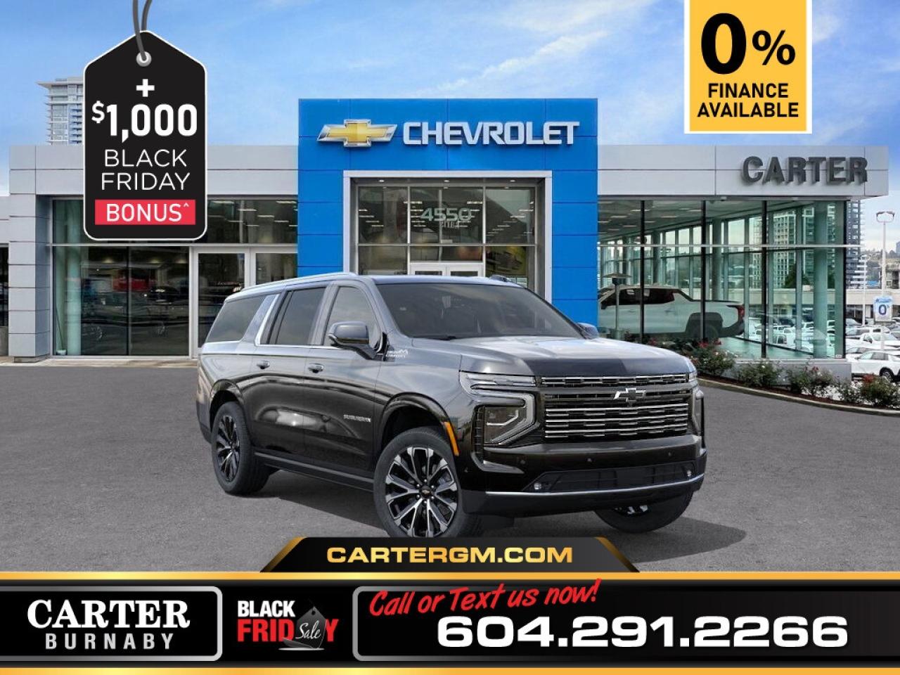 New 2025 Chevrolet Suburban HIGH COUNTRY 4WD | 6.2L ENG/LTHR SEATING/TEC & ENT for sale in Burnaby, BC