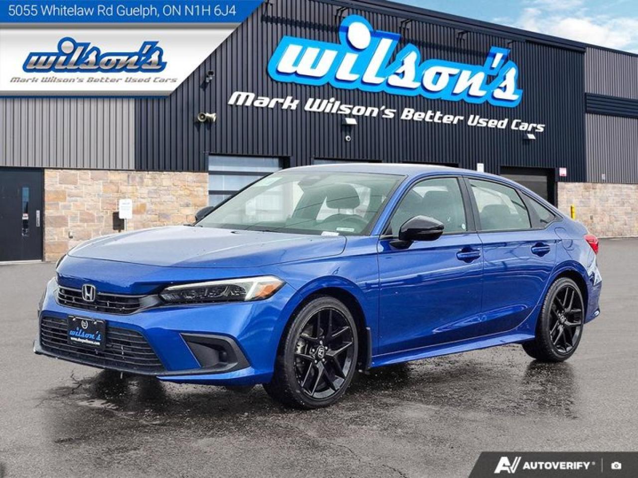 Used 2022 Honda Civic Sedan Sport Sedan | Sunroof | Heated Wheel + Seats | Adaptive Cruise | CarPlay + Android | Rear Cam & More for sale in Guelph, ON