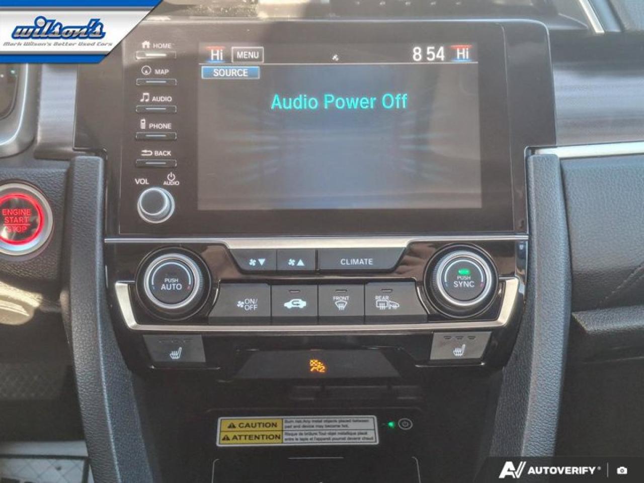 2019 Honda Civic Sedan Touring | Leather | Sunroof | Nav | Adaptive Cruise | Heated Seats | CarPlay + Android and More ! Photo