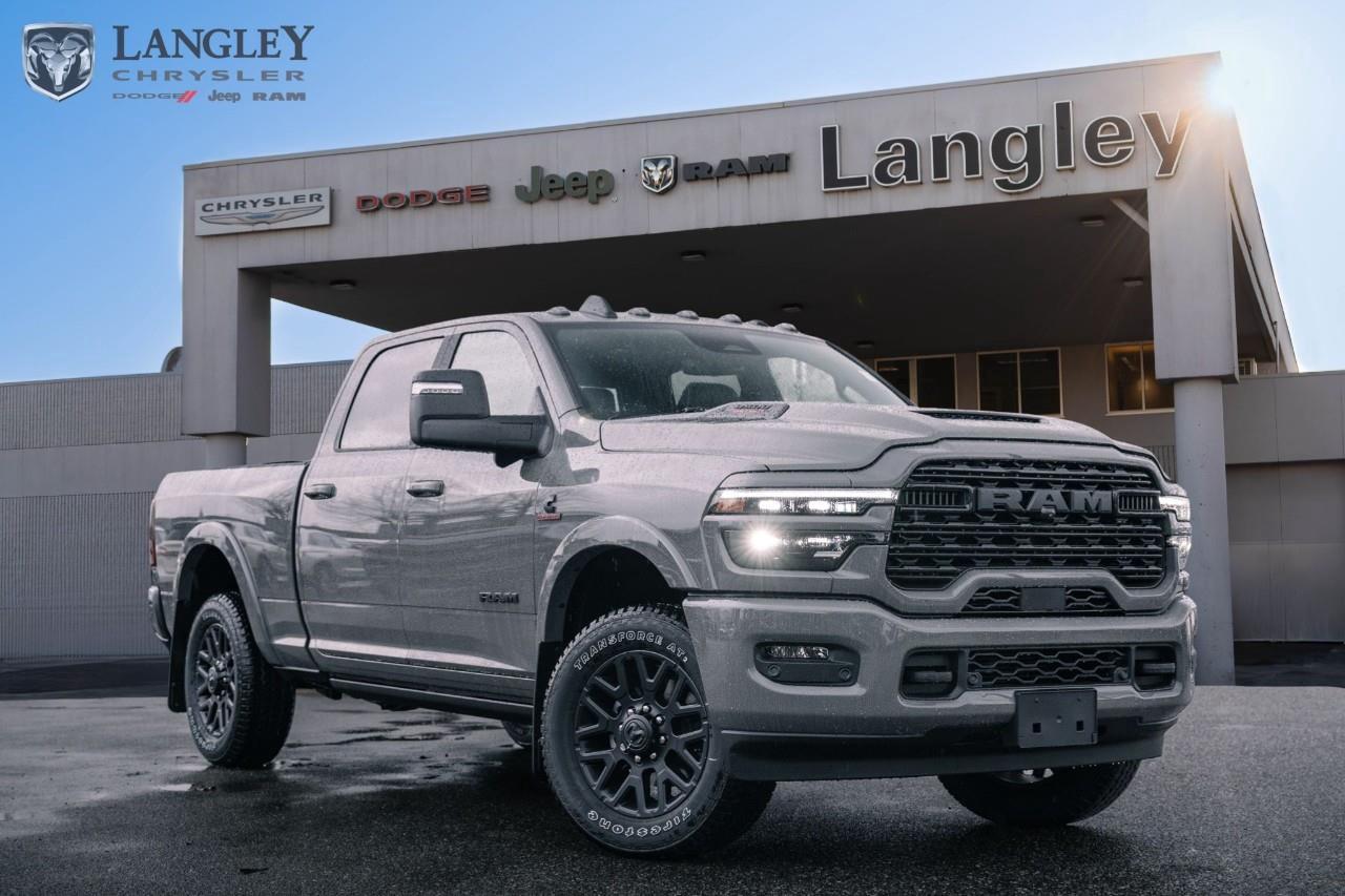 <p><strong>2026 Ram 3500 Limited 4x4 Crew Cab 6'4" Box</strong> The 2026 Limited trim remains the ultimate expression of chrome-clad luxury for the Ram Heavy Duty line, featuring the most advanced towing technology and a meticulously appointed cabin with real wood and leather.</p><ul><li><p><strong>Standard Engine:</strong> 6.4L HEMI® V8</p></li><li><p><strong>Available Engine:</strong> 6.7L Cummins® Turbo Diesel (Standard or High-Output)</p></li><li><p><strong>Horsepower (Gas/HO Diesel):</strong> 405 hp (Gas) / 430 hp (HO Diesel)</p></li><li><p><strong>Torque (Gas/HO Diesel):</strong> 429 lb-ft (Gas) / 1,075 lb-ft (HO Diesel)</p></li><li><p><strong>Max Towing:</strong> Up to 36,610 lbs (when properly equipped with High-Output Diesel)</p></li><li><p><strong>Limited Features:</strong> 14.5-inch Uconnect® 5 touchscreen, 10.25-inch Front Passenger Interactive Display, 20-inch Diamond Cut aluminum wheels, and premium leather bucket seats with a full-length center console.</p></li></ul><p>Come book a test drive at Langley Chrysler, conveniently located in Langley, British Columbia.</p>*All new vehicle purchases are plus the PDI accessory installs and any price increases provided by the manufacturer. For trucks the accessories will include wheel locks, spray-in liners, and mud flaps. For all other vehicles, wheel locks are standard, other equipment may apply. Confirm with the dealer.

<p>*All prices are net of all manufacturer incentives and/or rebates and are subject to change by the manufacturer without notice. All prices plus applicable taxes, applicable environmental recovery charges, documentation of $599 and full tank of fuel surcharge of $76 if a full tank is chosen.<br />Other items available that are not included in the above price:<br />Tire & Rim Protection and Key fob insurance starting from $599<br />Service contracts (extended warranties) for up to 7 years and 200,000 kms starting from $599<br />Custom vehicle accessory packages, mudflaps and deflectors, tire and rim packages, lift kits, exhaust kits and tonneau covers, canopies and much more that can be added to your payment at time of purchase<br />Undercoating, rust modules, and full protection packages starting from $199<br />Flexible life, disability and critical illness insurances to protect portions of or the entire length of vehicle loan?im?im<br />Financing Fee of $500 when applicable<br />Prices shown are determined using the largest available rebates and incentives and may not qualify for special APR finance offers. See dealer for details. This is a limited time offer.</p>