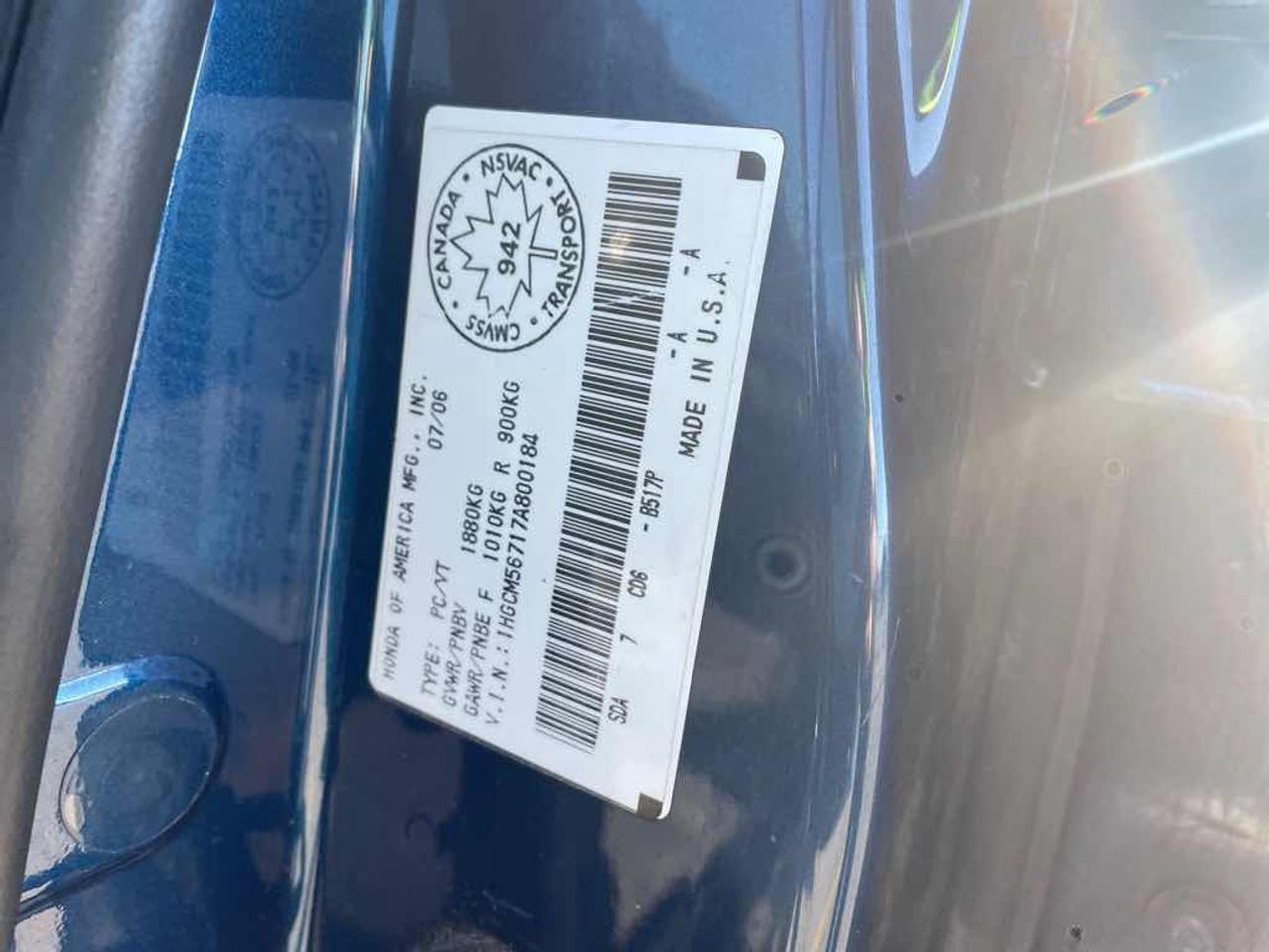 2007 Honda Accord EX Photo