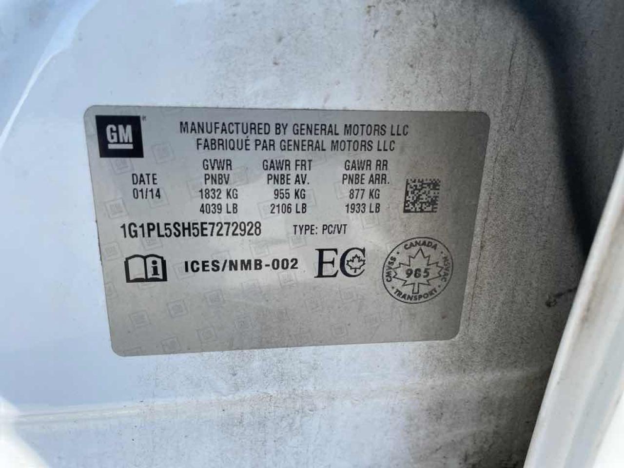 2014 Chevrolet Cruze LS - Photo #13